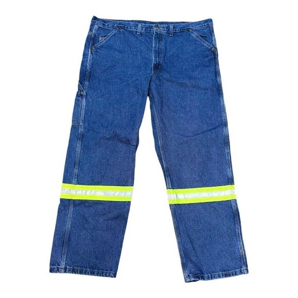 Big Bill Mens 44X32 Reflective Work Pants 100% Cotton Construction Safety - Picture 1 of 5